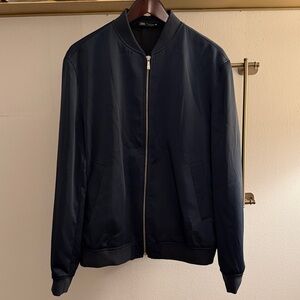 🌿NWOT🌿 SATIN BOMBER JACKET 🌿 ZARA 🌿 XL 🌿 GREEN